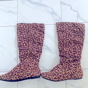 Leopard print boots. Size 9.5.